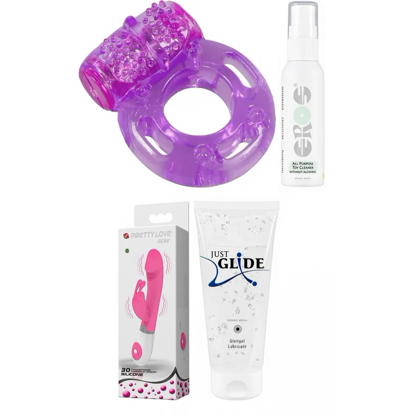 Set Complet Plăcere: Kit Vibrant, Lubrifiant și Igienă