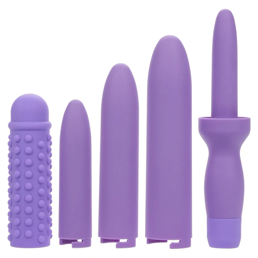 Set Dilatatoare Reîncărcabile 4 Mărimi + Manșon, 10 Moduri Mov