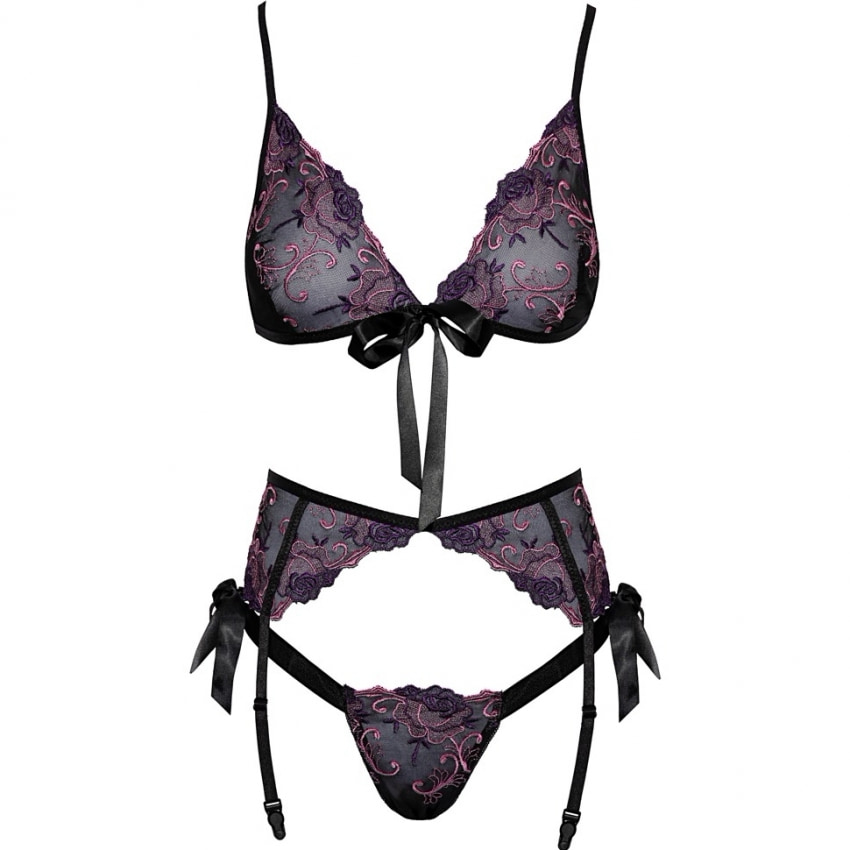 Set Kissable Crystina Negru L-XL