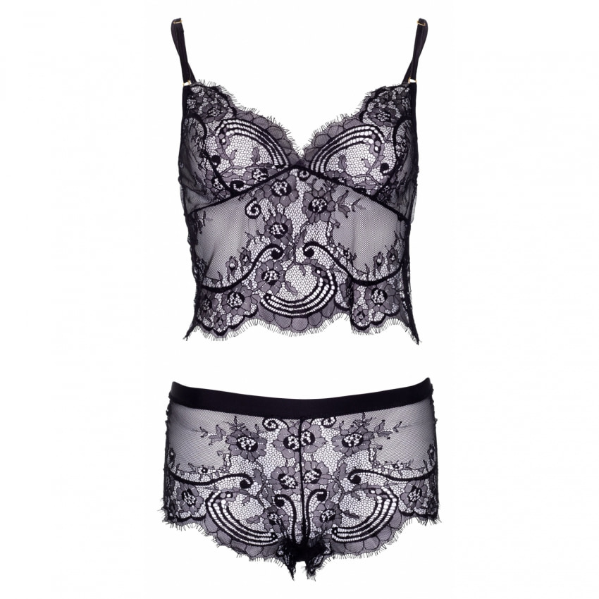 Set Leg Avenue Eyelash Lace Negru S