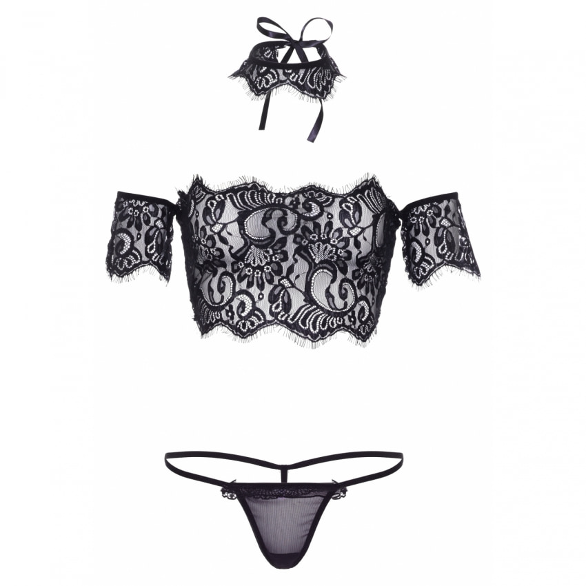 Set Leg Avenue Skyla Negru M-L