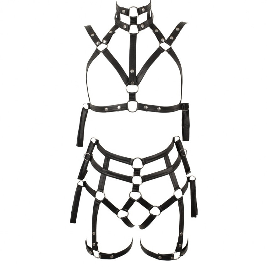 Set Lenjerie Bondage Negru L-XL