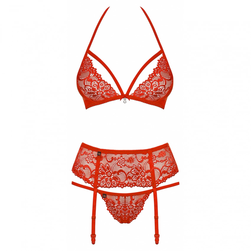 Set Obsessive 838-SEG Roșu S-M