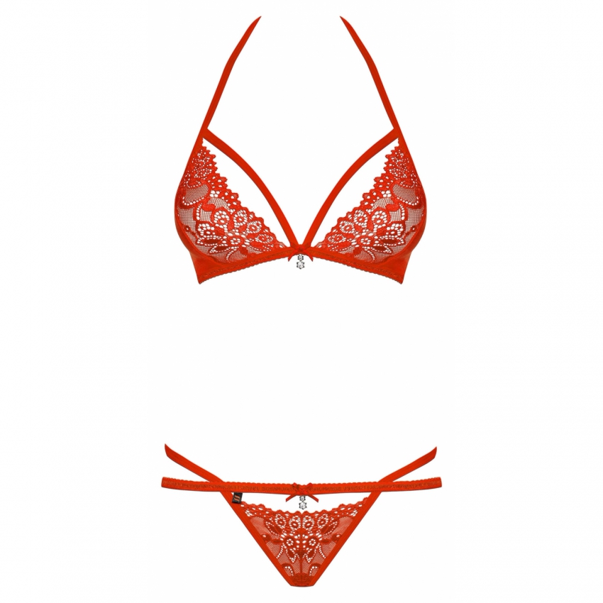 Set Obsessive 838-SET Roșu S-M