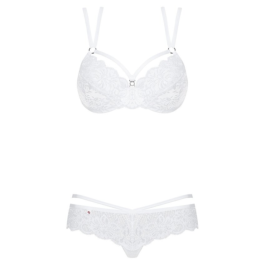Set Obsessive 860-SET Alb L-XL