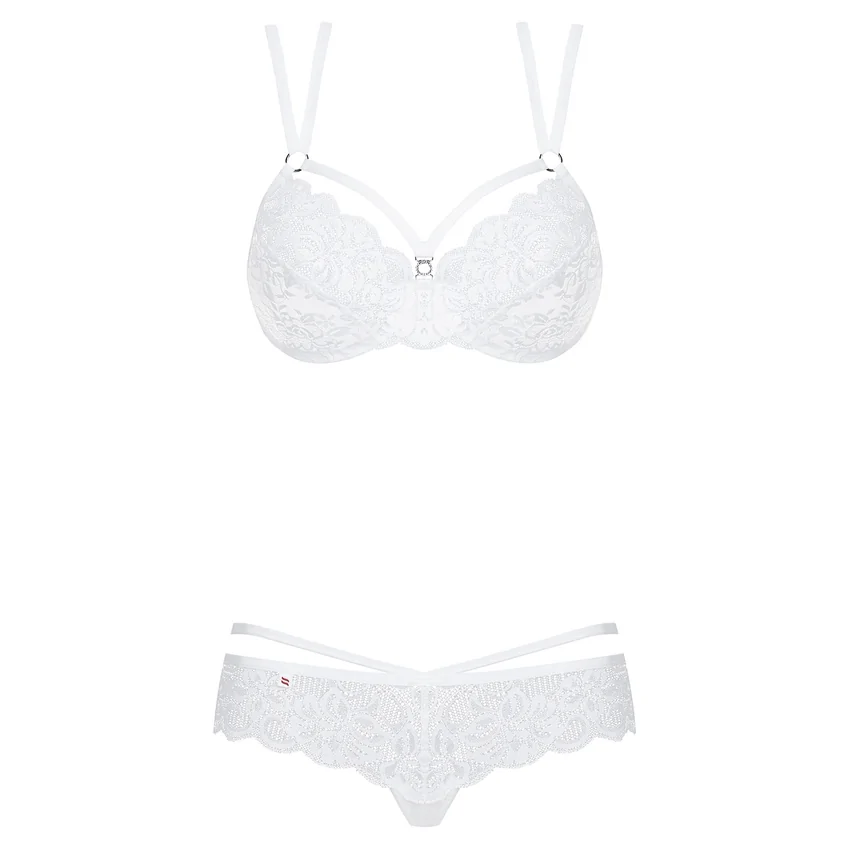 Set Obsessive 860-SET Alb L-XL