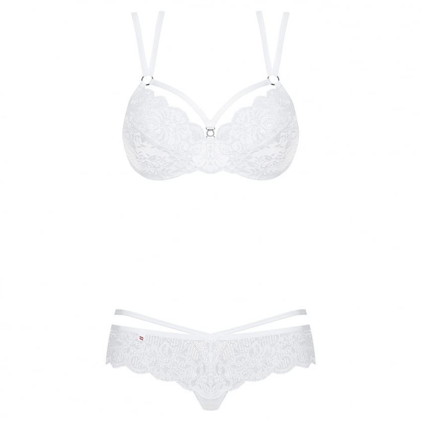Set Obsessive 860-SET Alb L-XL