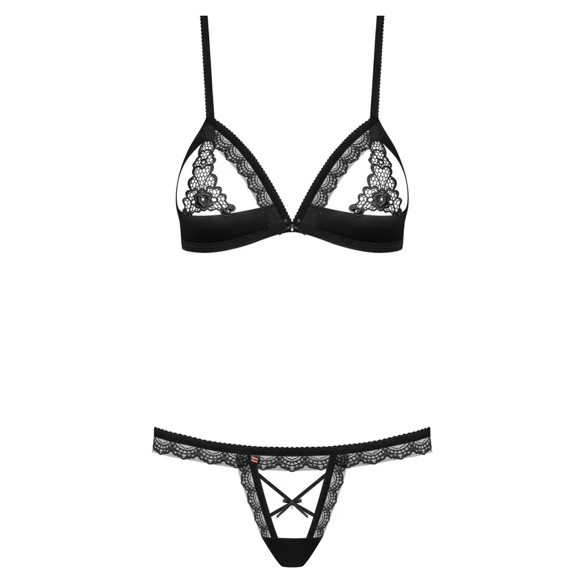Set Obsessive 865-SET Negru L-XL