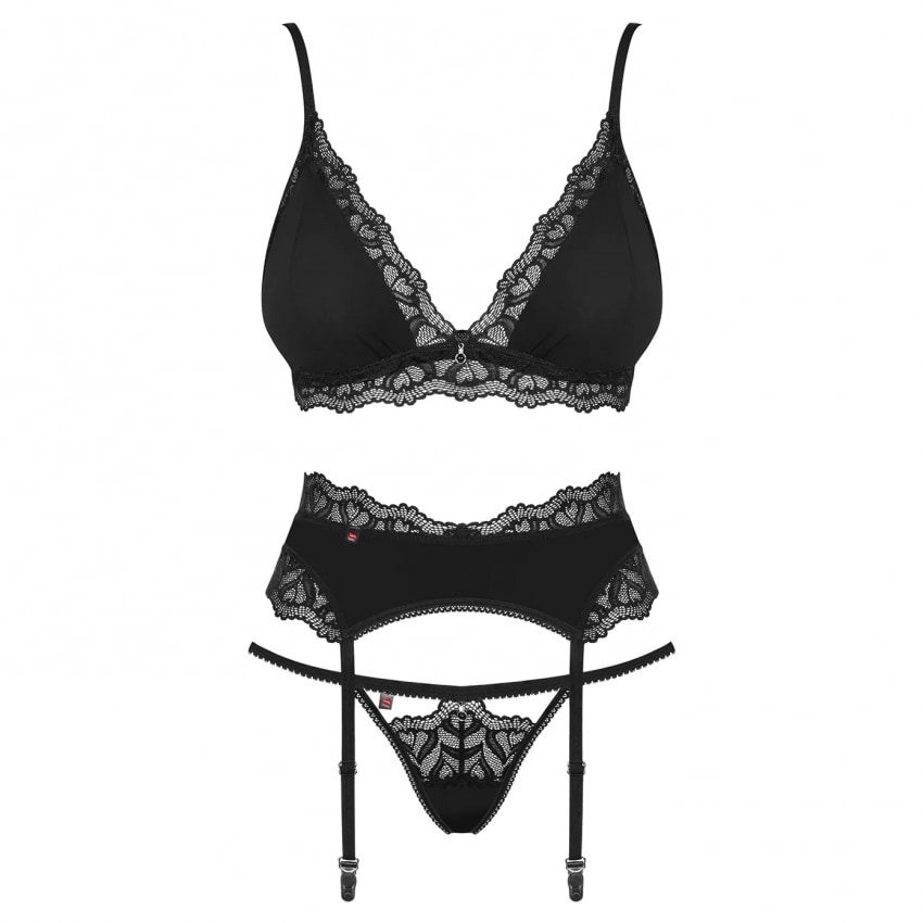 Set Obsessive Arisha Negru L-XL