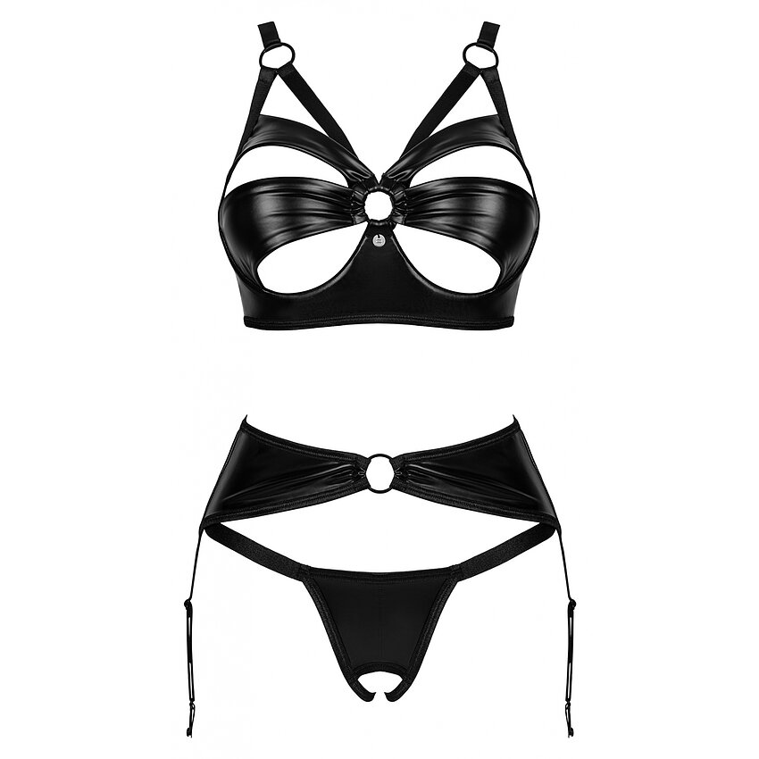 Set Obsessive Armares 3 Piese Negru XS-S