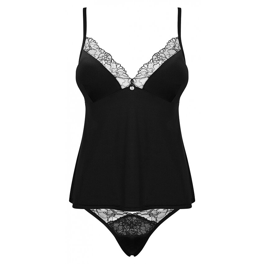 Set Obsessive Bella Rou Top Negru XS-S