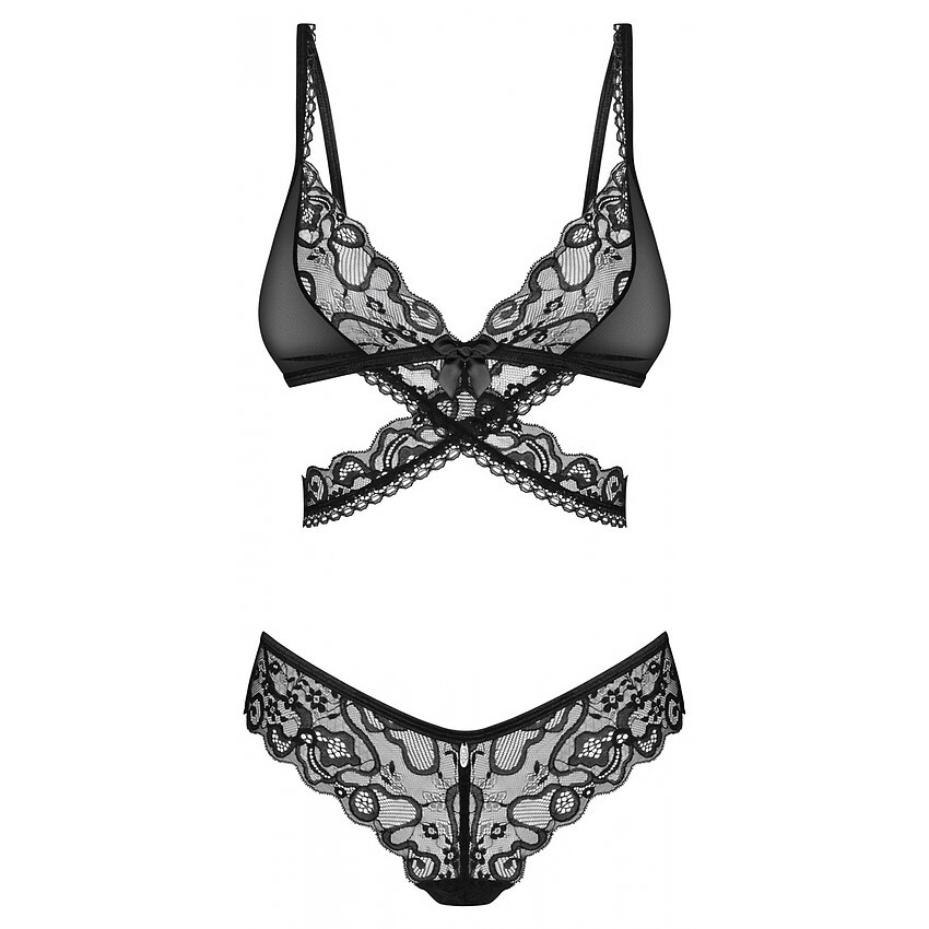 Set Obsessive Blomentis 2 Piese Negru XS-S