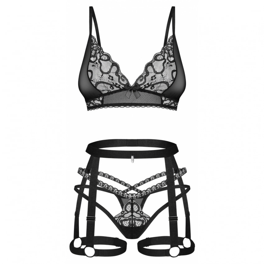 Set Obsessive Blomentis Negru XS-S