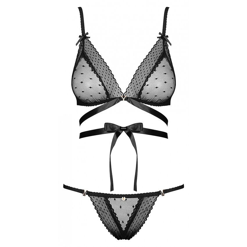 Set Obsessive Bowessa Negru S-M
