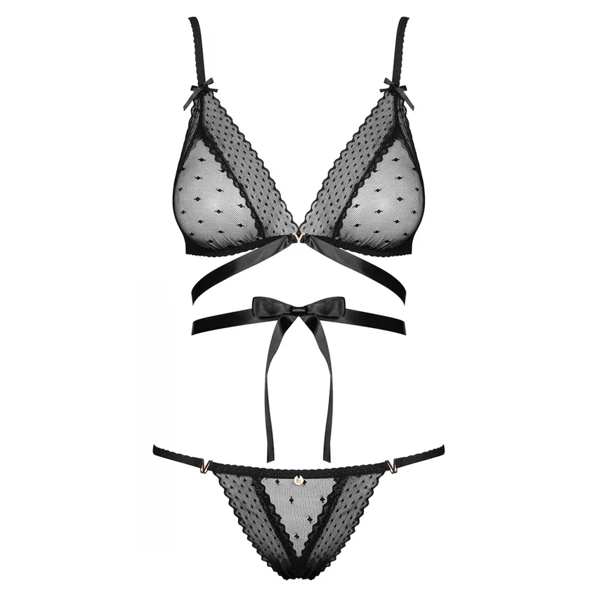 Set Obsessive Bowessa Negru S-M