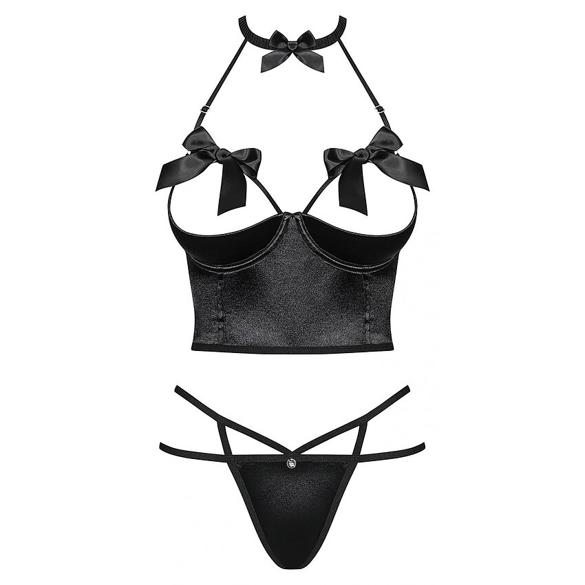 Set Obsessive Delishya Negru L-XL