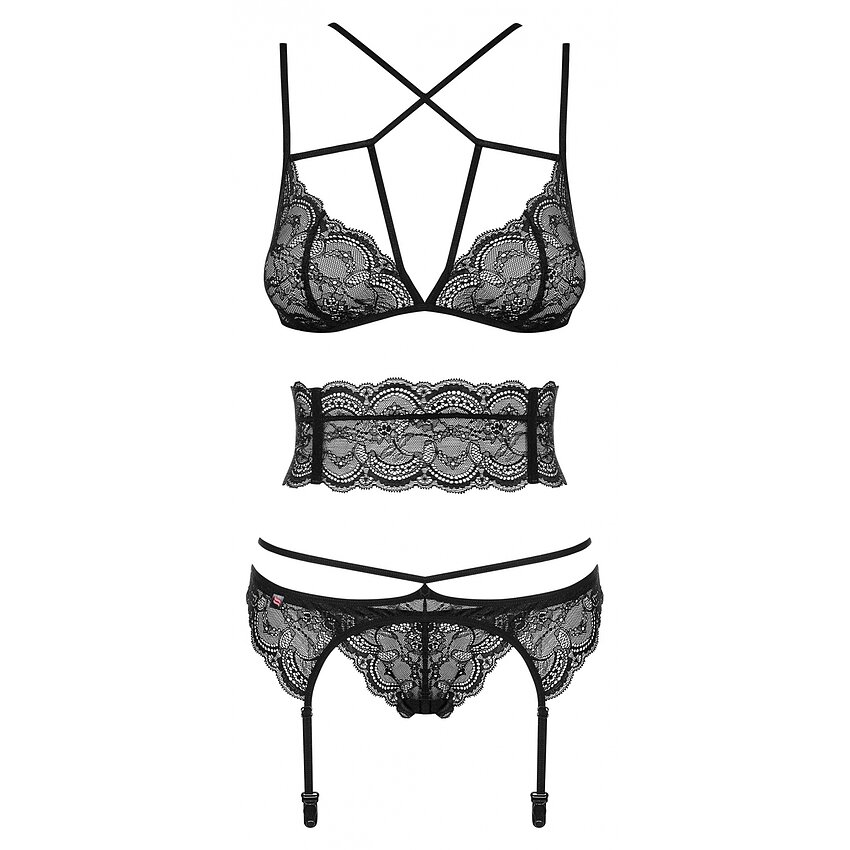Set Obsessive Frivolla Negru S-M