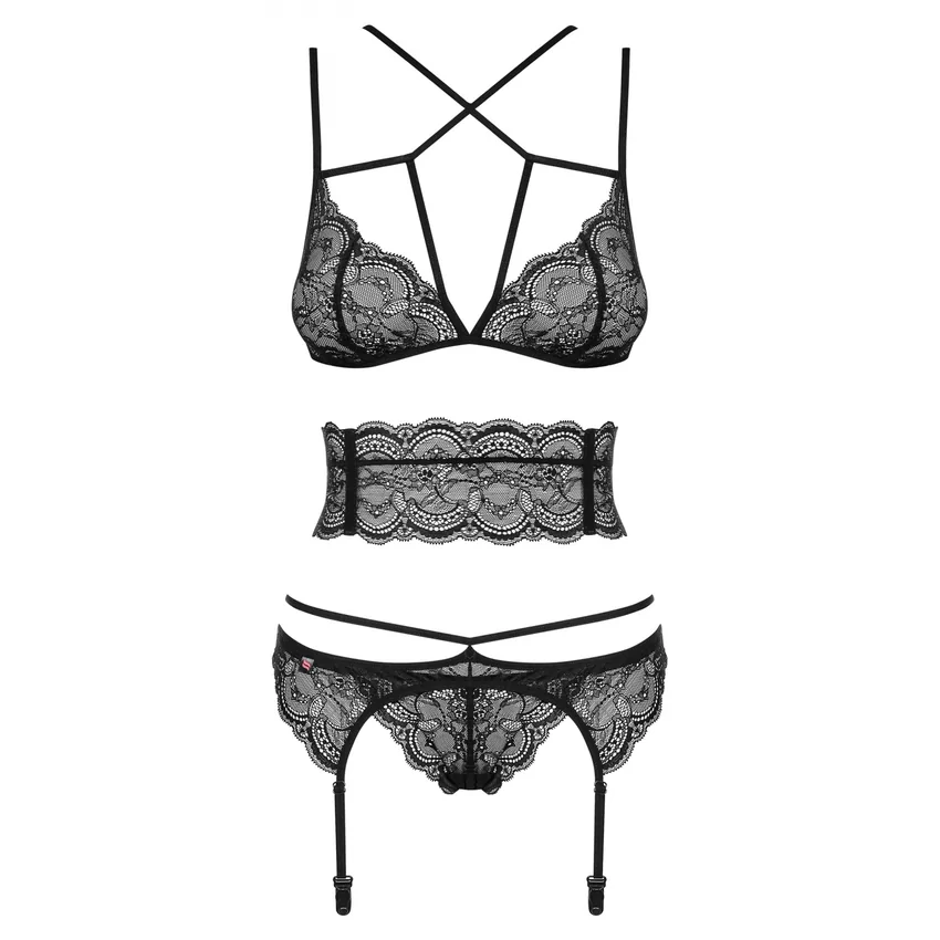 Set Obsessive Frivolla Negru S-M