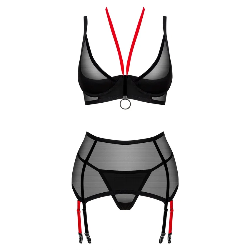 Set Obsessive Glandez 3 Piese Negru XS-S