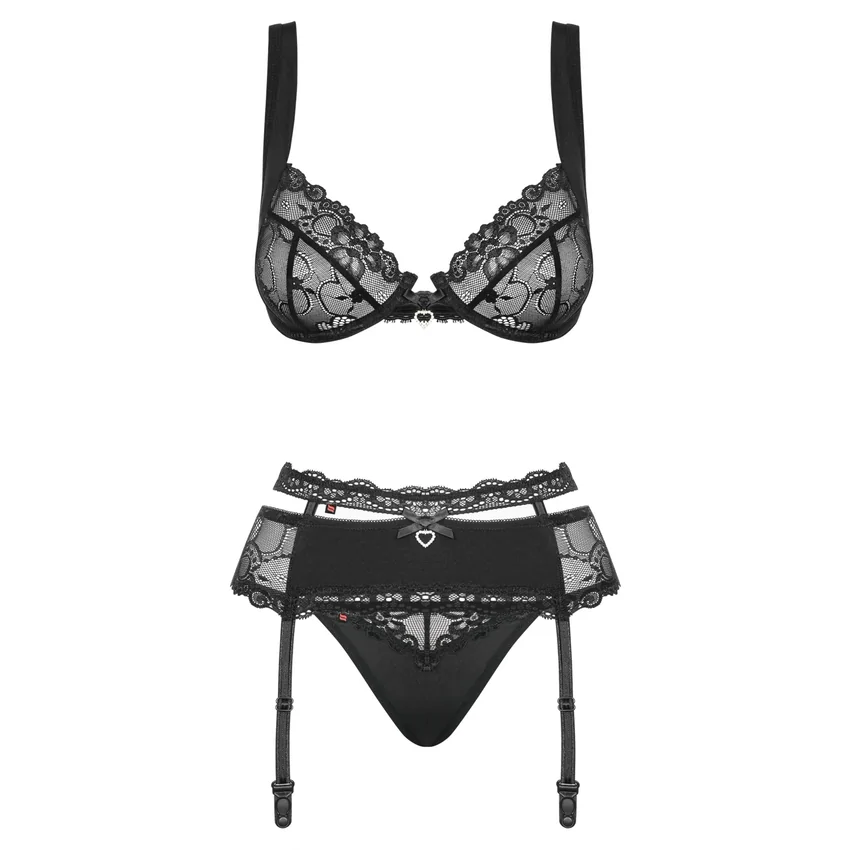 Set Obsessive Heartina Negru L-XL