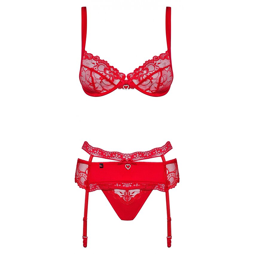 Set Obsessive Heartina Roșu S-M