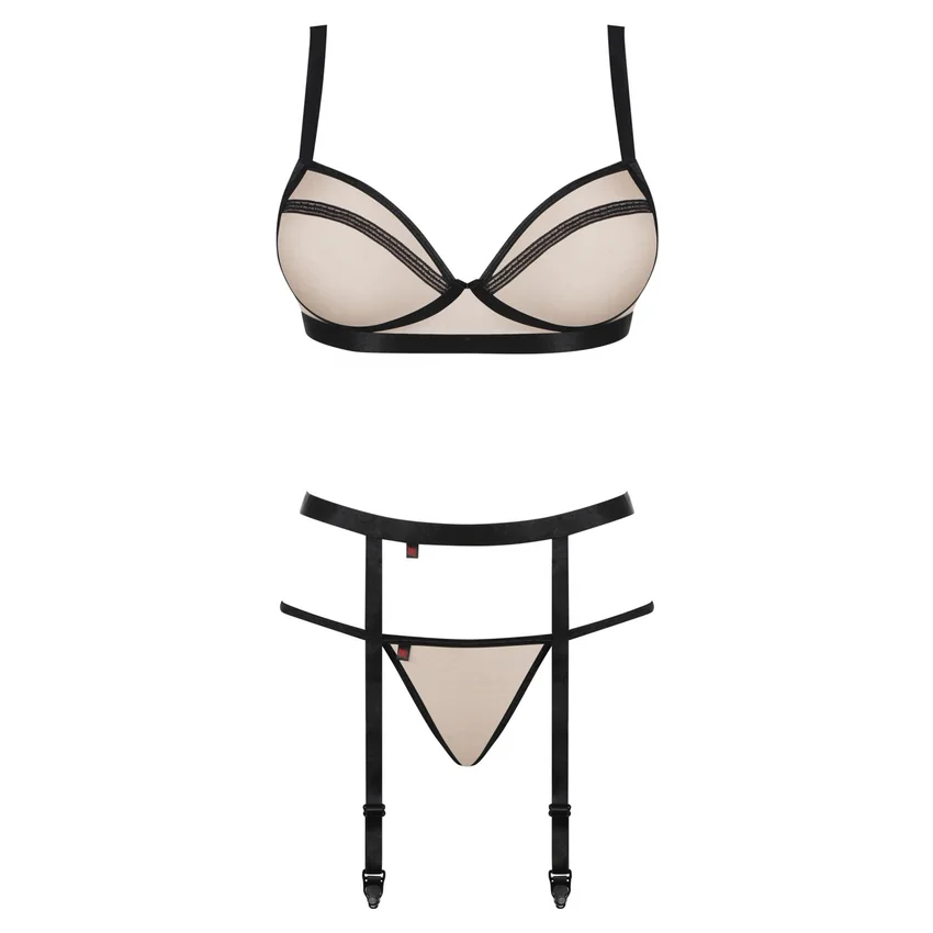 Set Obsessive Nudelia Noir Bej S-M