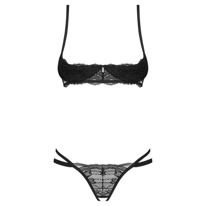 Set Obsessive Nutris Decupat Negru XS-S