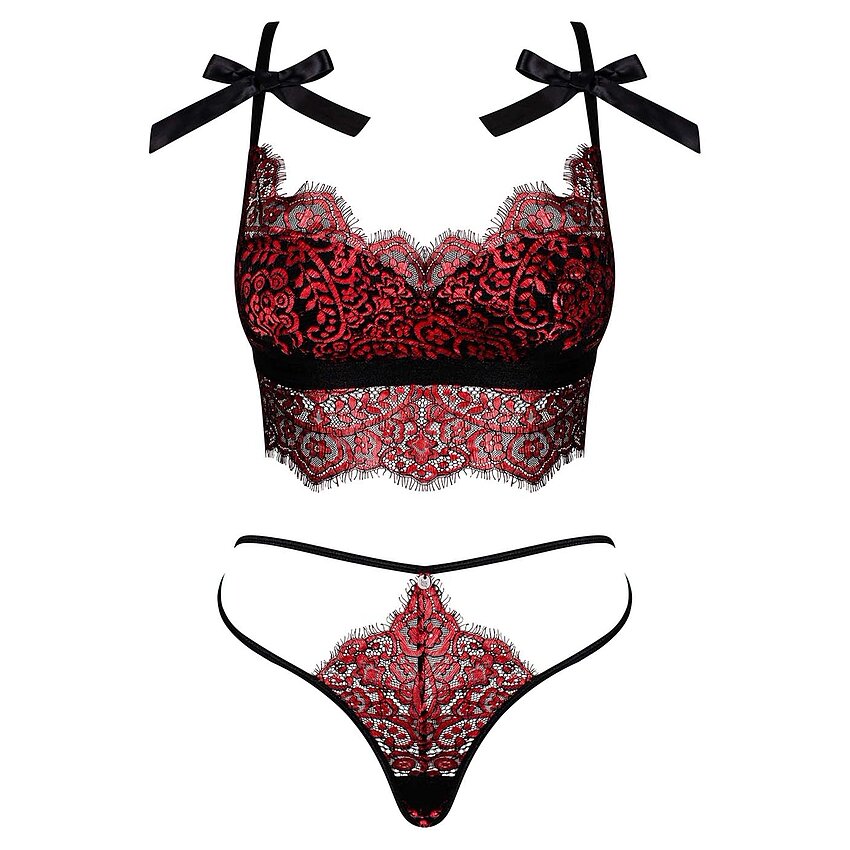 Set Obsessive Redessia Roșu L-XL