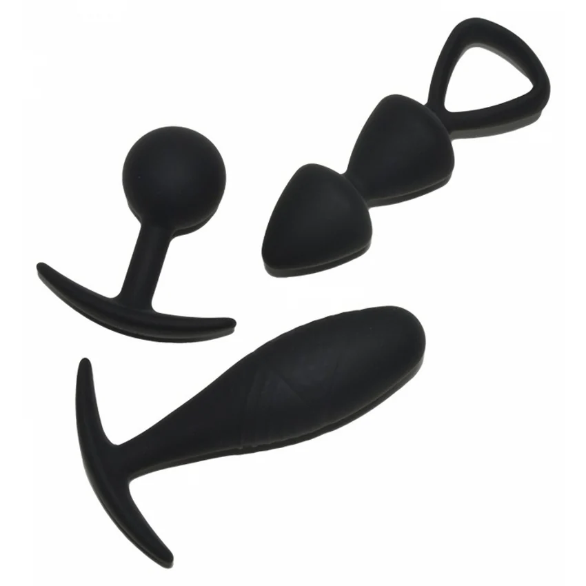 Set of Anal Plugs Basel Size S Negru