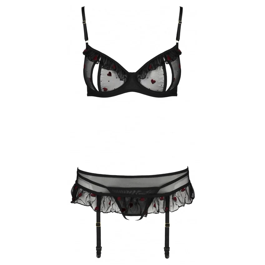 Set Passion Lovelia Negru L-XL