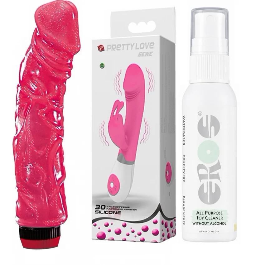 Set Plăcere Intensă — 2 Vibratoare + Spray Igienic