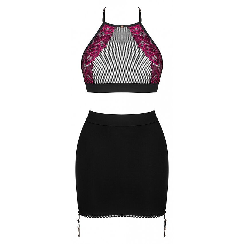 Set Top Skirt Rosenty Negru XS-S