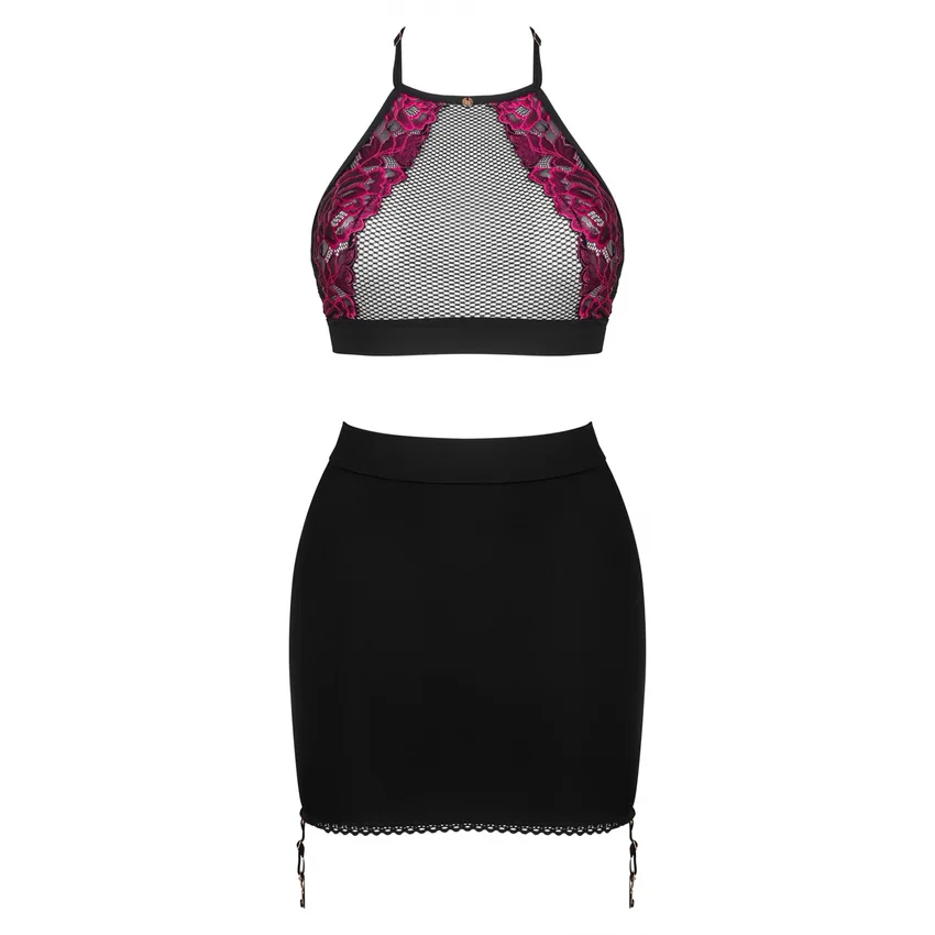 Set Top Skirt Rosenty Negru XS-S