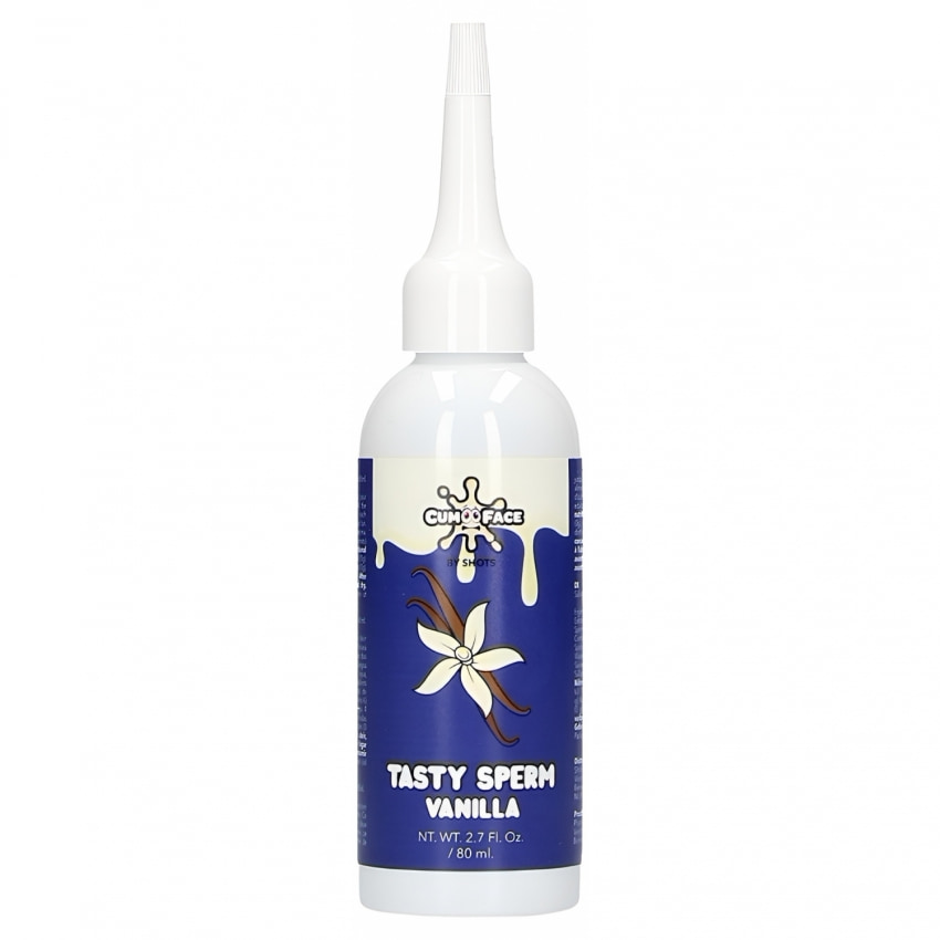 Shots Gel Comestibil Aromă Vanilie 80 ml — Efect Realist Alb