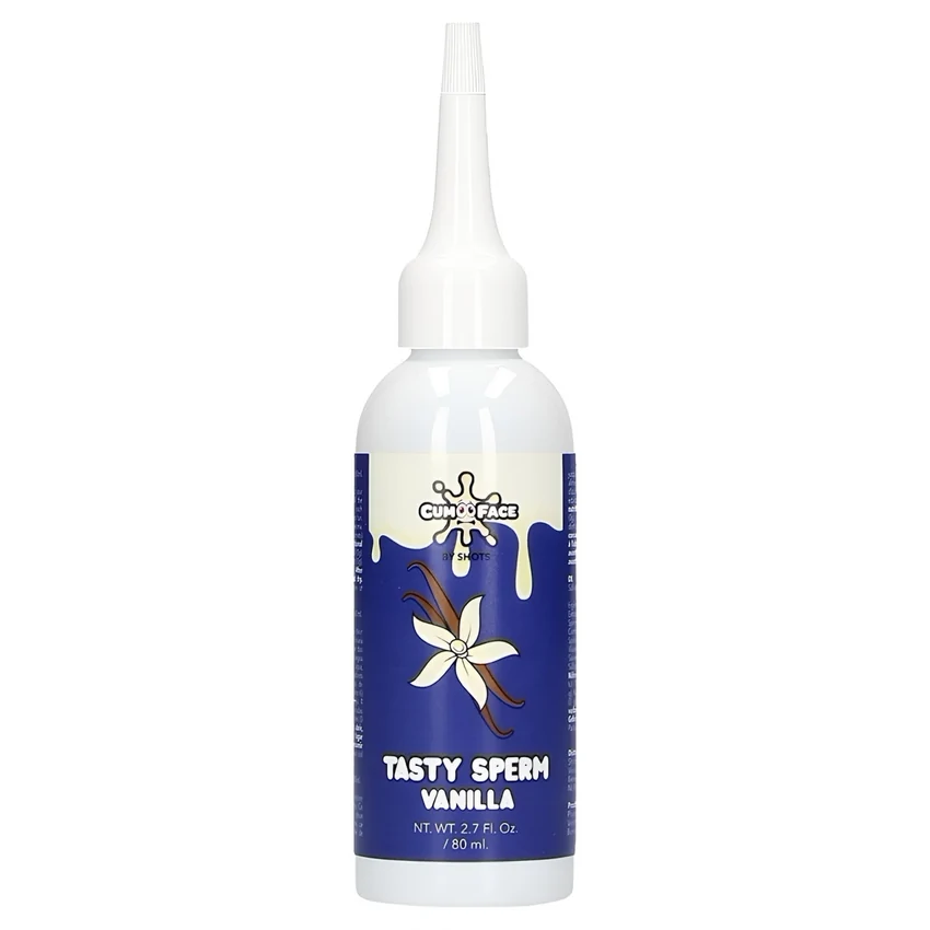 Shots Gel Comestibil Aromă Vanilie 80 ml — Efect Realist Alb