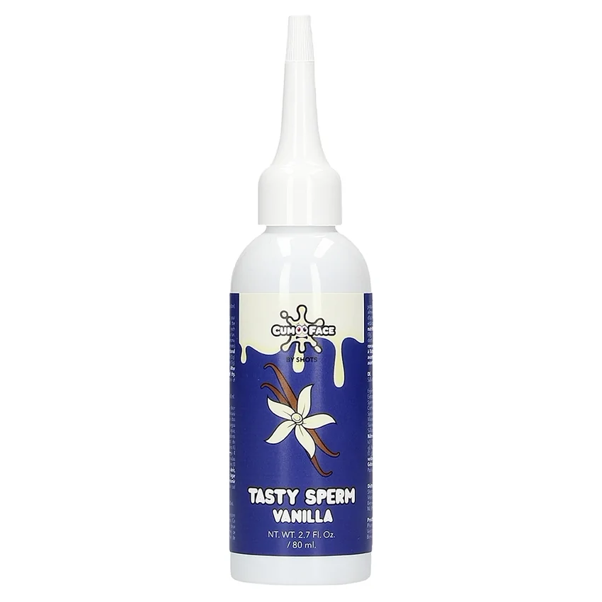 Shots Gel Comestibil Aromă Vanilie 80 ml — Efect Realist Alb