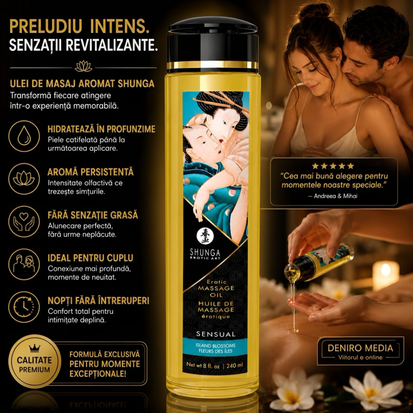 Shunga Massage Oil Island Blossoms 250ml