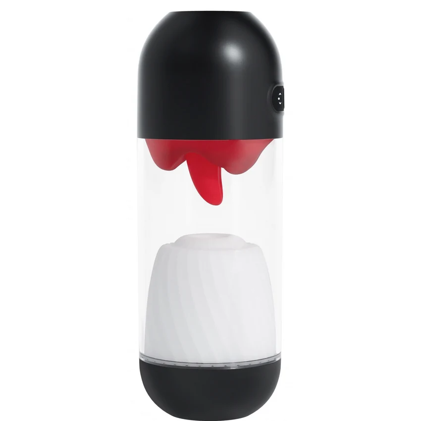 Slurpy Crushious Masturbator Automat 2 în 1 Alb