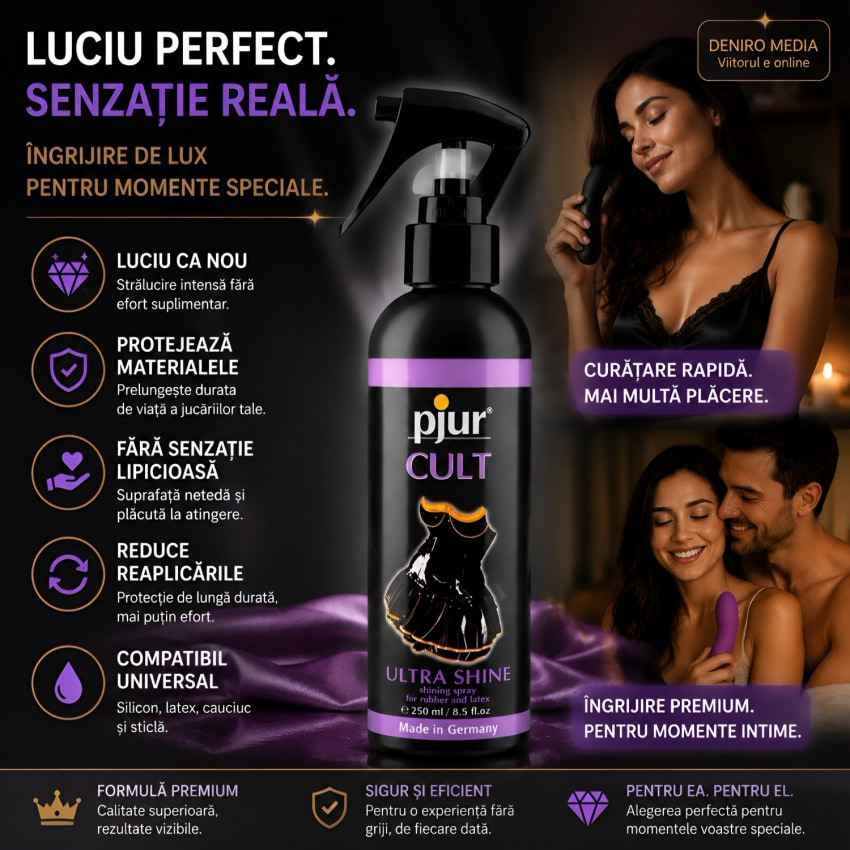Soluție ștergere Pjur Mega Strălucire 250ml
