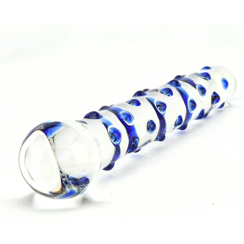 Spectrum Nubby Textured Glass Dildo Transparent