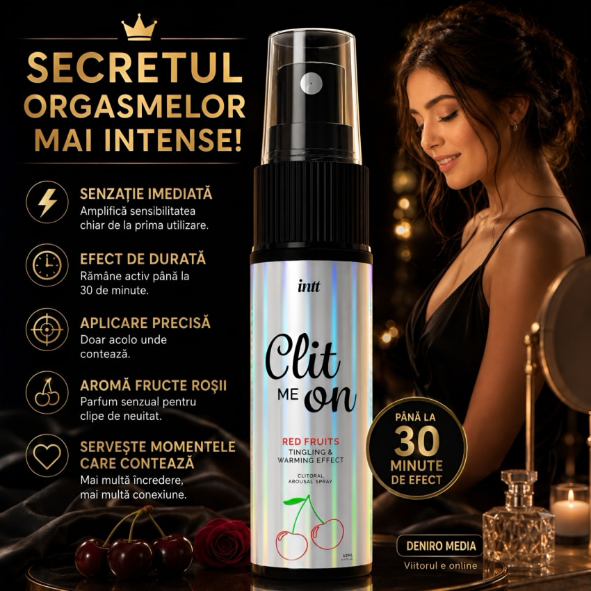 Spray Clit Me On cu Efect Încălzire Aromă Fructe Roșii 12ml