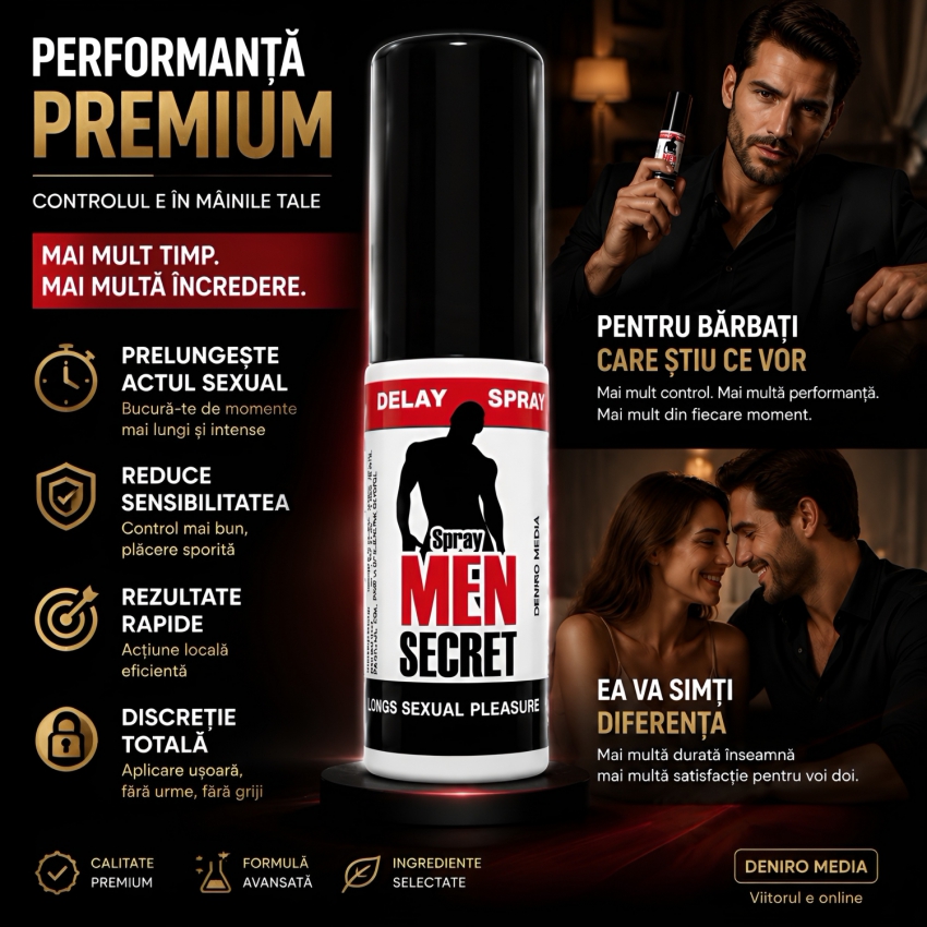 Pachet Spray Ejaculare înainte de vreme Men Secret 15ml + Special Cleaner Love Toys 50ml
