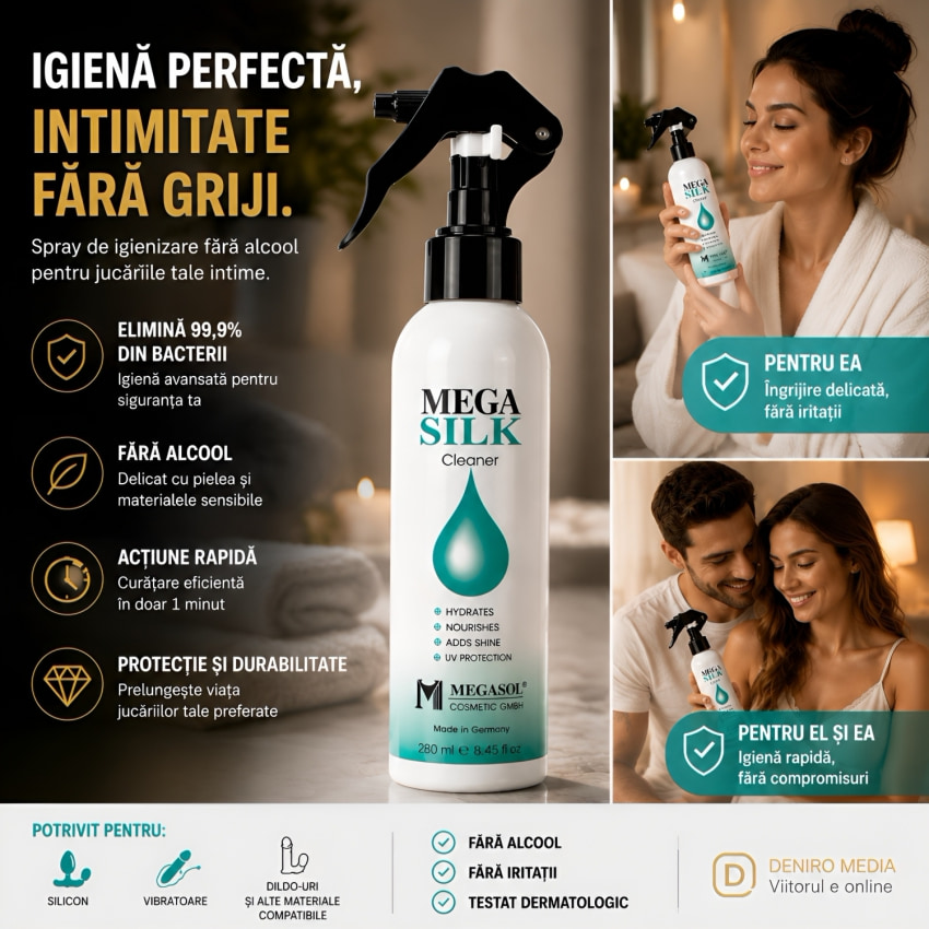 Spray Pentru Igienizarea Jucăriilor Senzuale Mega Silk 150ml
