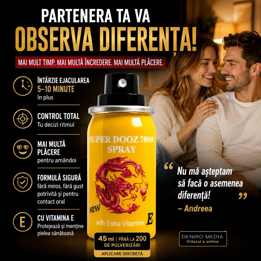 Super Dooz 780000 Dragon Spray amână Ejacularea 45 ml