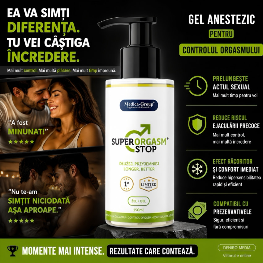 Super Orgasm Stop Gel Întârziere Ejaculare 150ml
