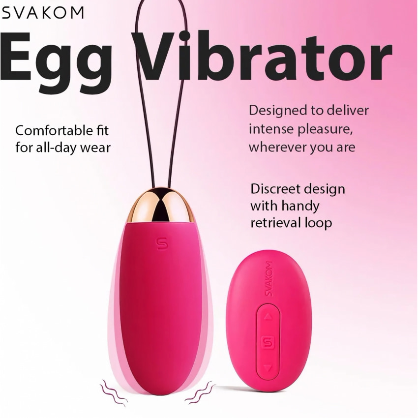 Svakom Elva Remote Control Vibrating Egg Roz