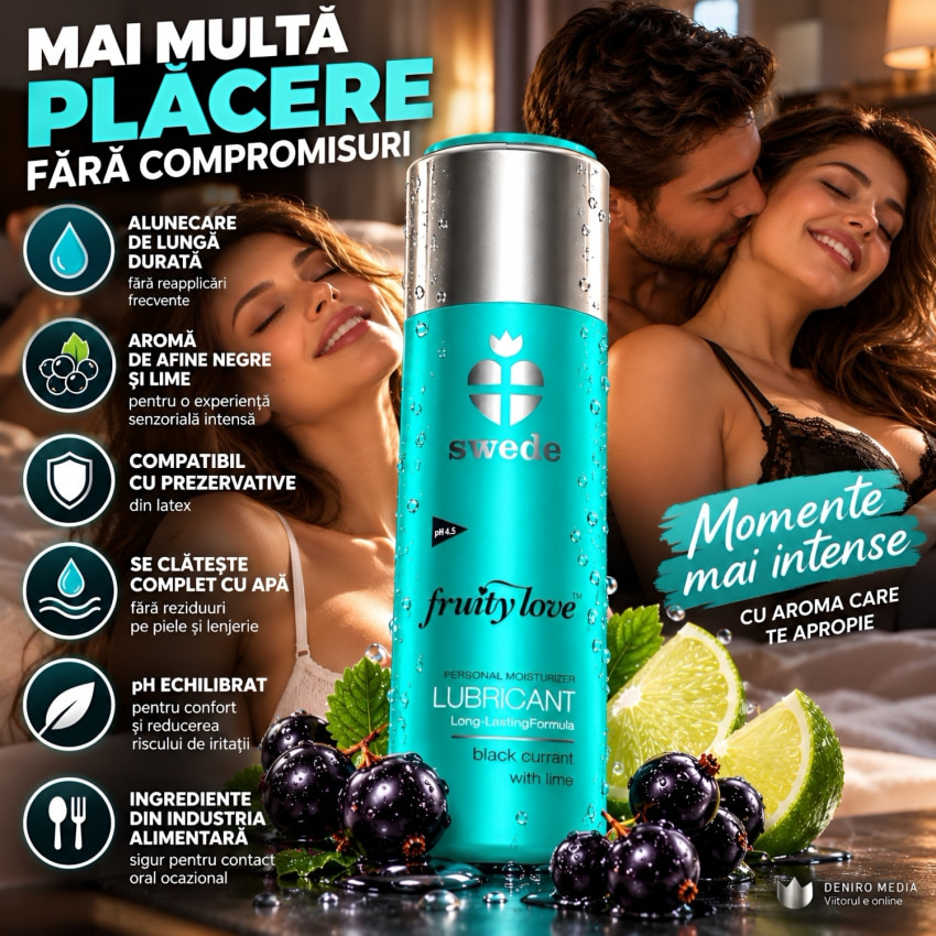 Swede Fruity Love 50 ml Material lubrifiere cu Coacăze Negre