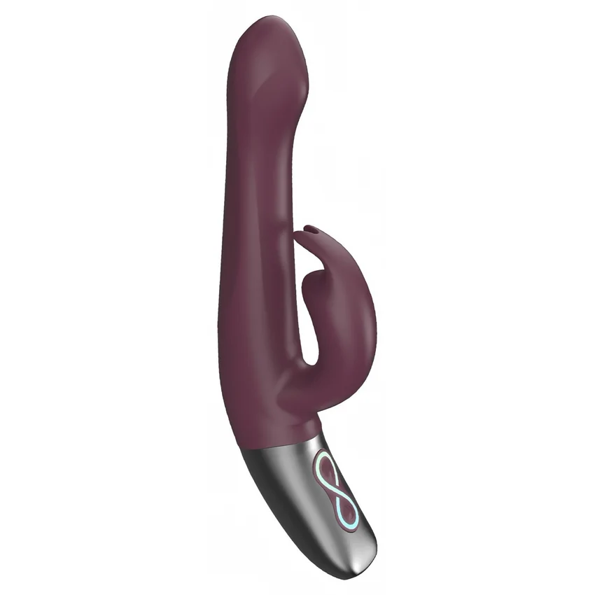Titanz NMC 21.5cm — 10 Vibrații + 10 Rotații, Reîncărcabil Roșu