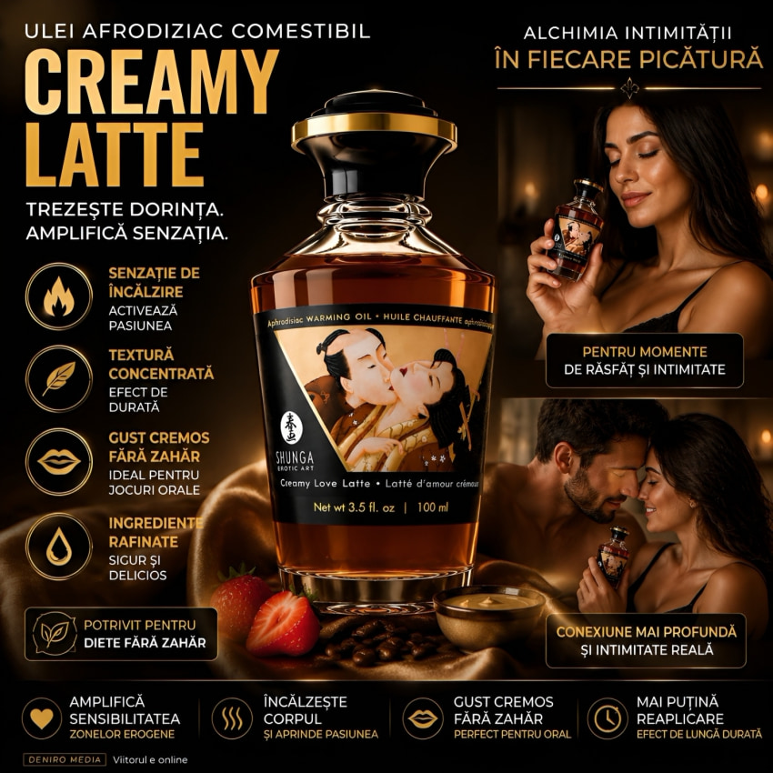 Ulei Frecție Aphrodisiac Warming Oil Creamy Latte 100ml
