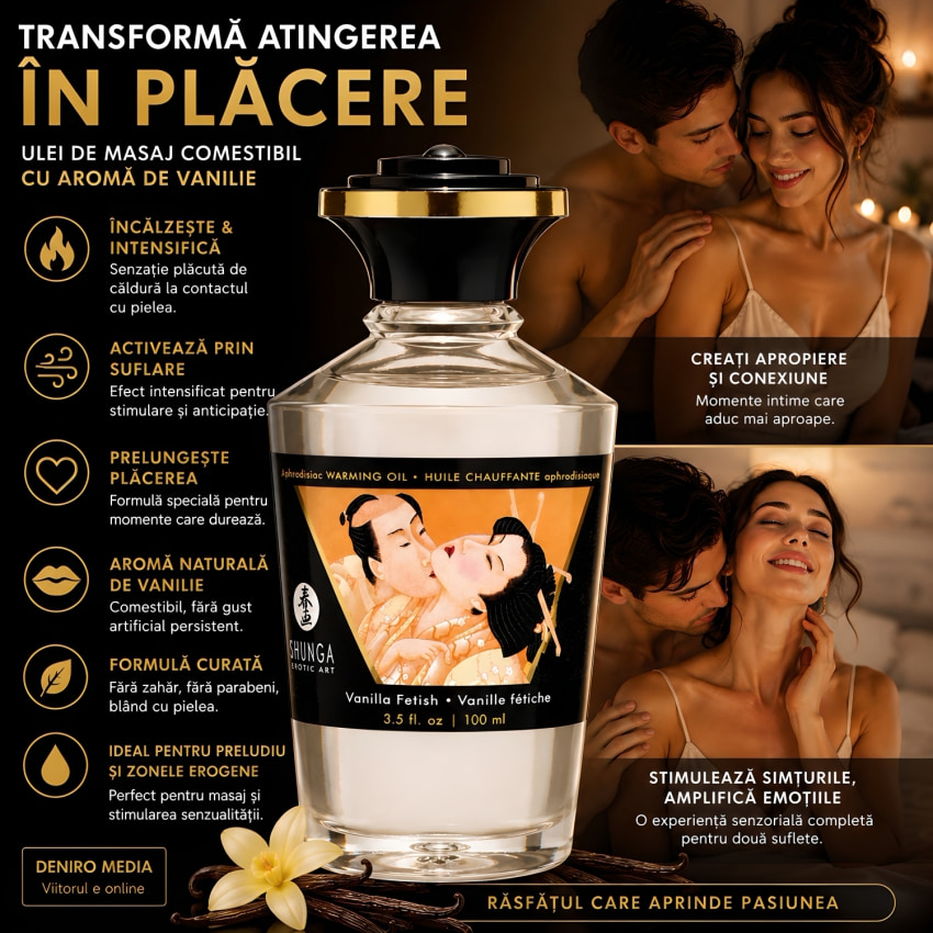Ulei Frecție Aphrodisiac Warming Vanilla 100ml